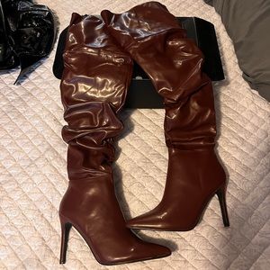 Chocolate Brown Over The Knee Boots